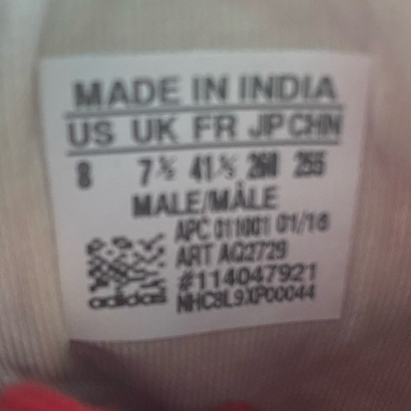 Adidas Stan Smith Red Vegan Reptile US 8 - Picture 5 of 6